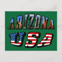 Arizona Picture and USA Flag Text