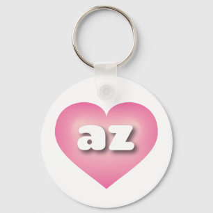 Arizona pink fade heart - I love az Keychain