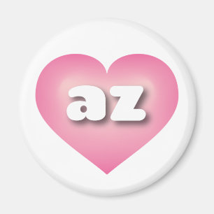 Arizona pink fade heart - mini love magnet