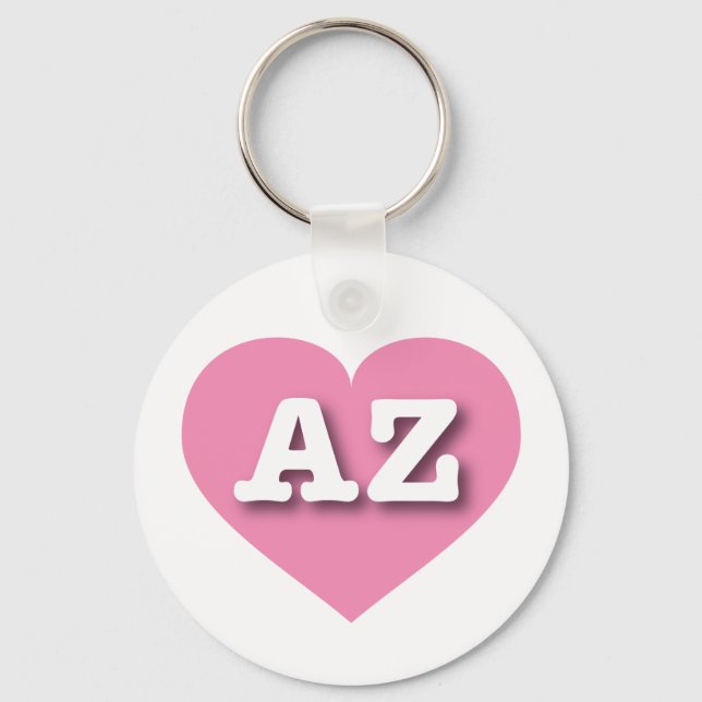 Arizona Pink Heart - I love AZ Keychain (Front)