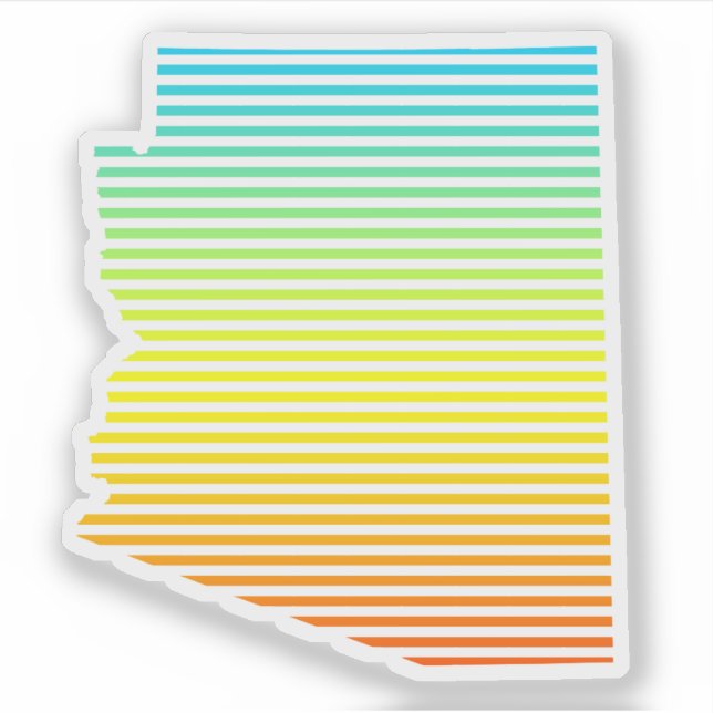arizona pride striped rainbow fade flag (Front)