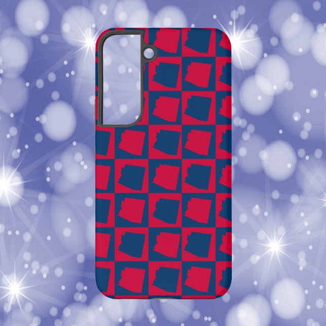 Arizona Red and Blue Pattern Samsung Galaxy S22 Case (A phone case with a red and blue pattern of the US state of Arizona)