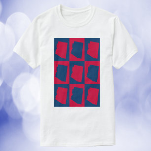Arizona Red and Blue Pattern T-Shirt