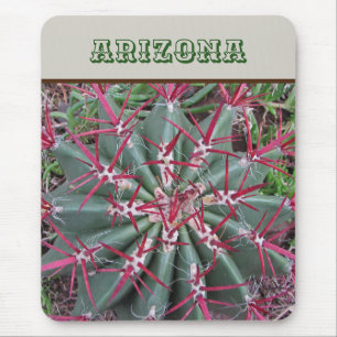 Arizona Red Barrel Cactus Desert Plant Southwest Mouse Pad