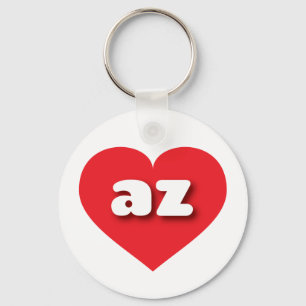 Arizona red heart - I love az Keychain
