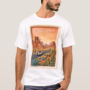 Arizona Road Trip Vintage Monument Valley Desert T-Shirt