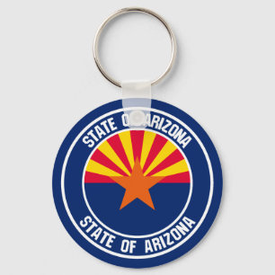 Arizona Round Emblem Keychain