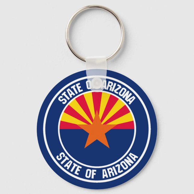 Arizona Round Emblem Keychain (Front)