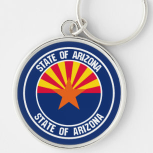 Arizona Round Emblem Keychain