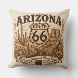 Arizona Route 66 Canyon Dreams Decor Throw Pillow