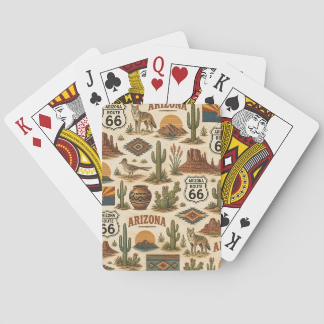 Arizona Route 66 Desert Poker Deck (Back)