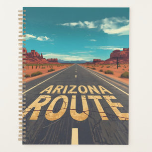 Arizona Route Desert Road Graphic Art Planner