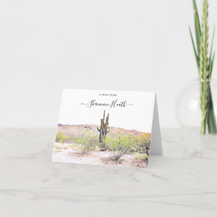 Arizona Saguaro Cactus Personalized Note Card