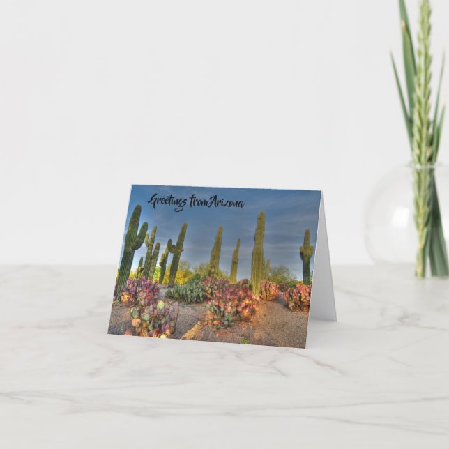 Arizona Saguaro Greeting Card (Front)