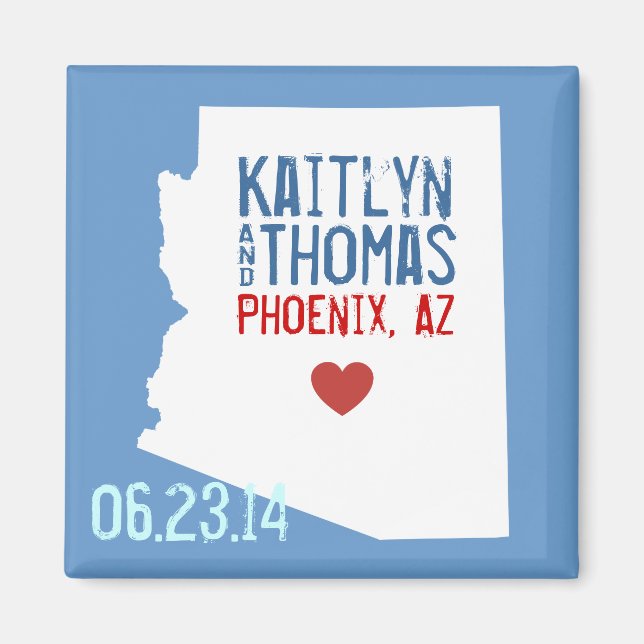 Arizona Save the Date - Customizable City Magnet (Front)