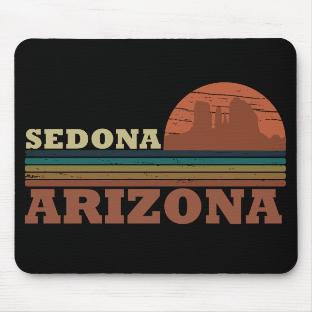 arizona sedona vintage sunset landscape az mouse pad (Front)