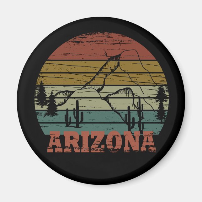 Arizona Sedona vintage sunset retro az Magnet (Front)