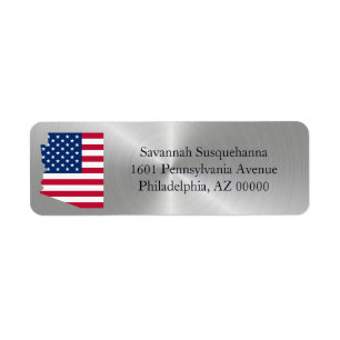 Arizona Silver American Flag Patriotique