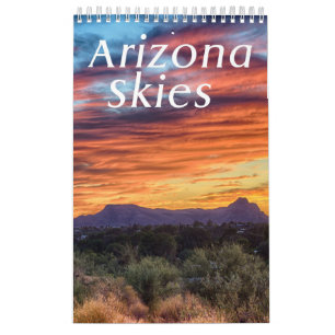 Arizona Skies small single page calendar