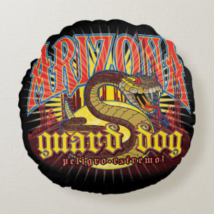 Arizona Snake Art Round Pillow