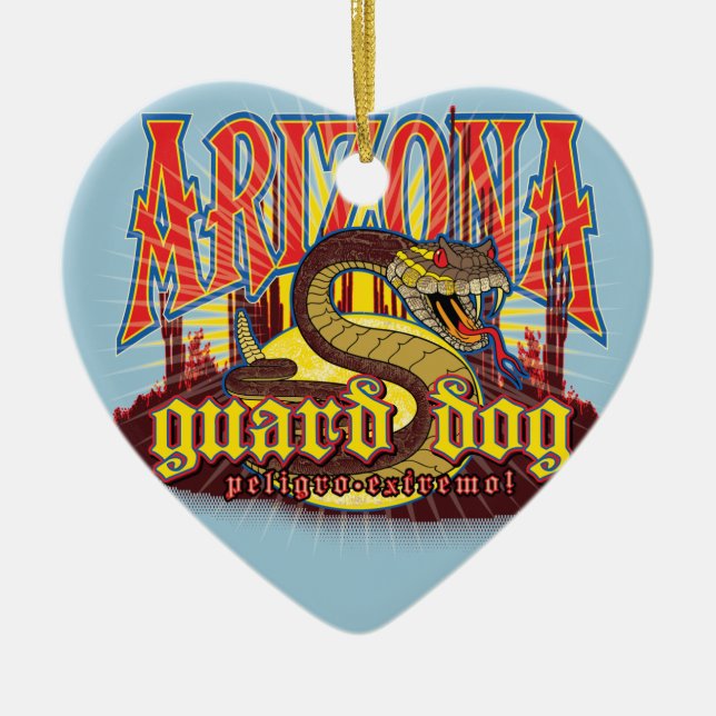 Arizona Snake on Guard Ceramic Ornament (Front)