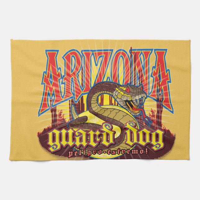 Arizona Snake on Guard Kitchen Towel (Horizontal)