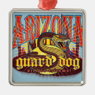 Arizona Snake on Guard Metal Ornament