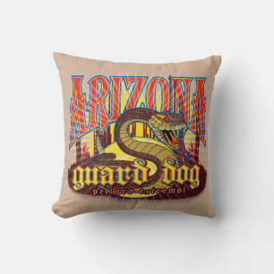Arizona Snake on Guard Throw Pillow