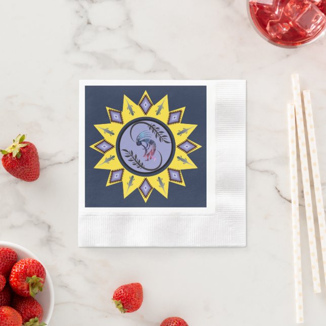 Arizona Southwestern Sun Kokopelli  Napkin (Insitu)