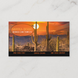 Arizona Southwestern Sunrise Desert Business Card