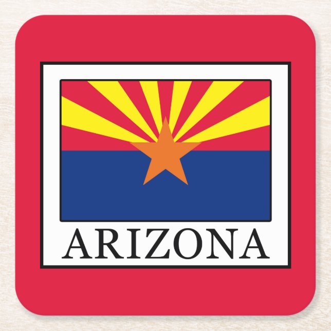 Arizona Square Paper Coaster (Front)