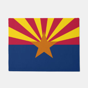 Arizona State & Arizona Flag USA house mats/sports Doormat
