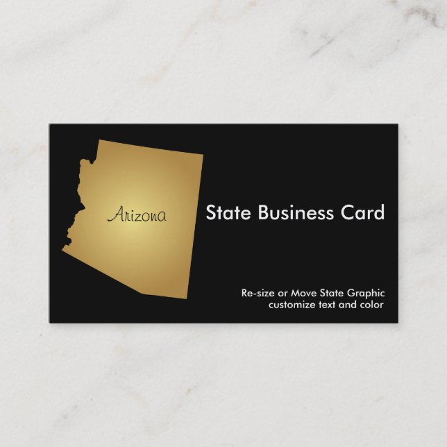 Arizona State Business Card Metallic Gold (Front)