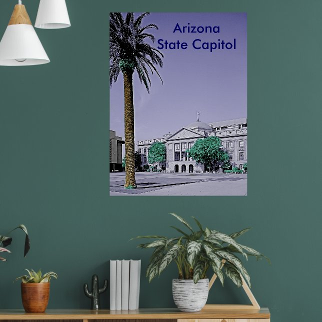 Arizona State Capitol Retro with Touch of Colour Poster (Living Room 1)