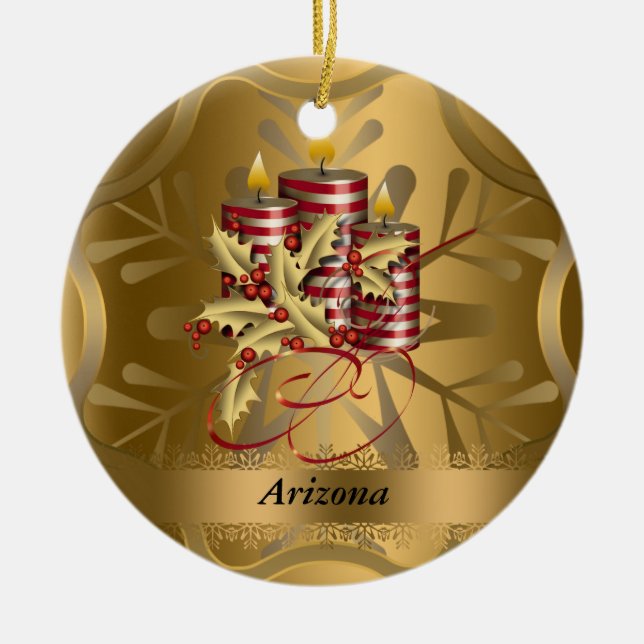 Arizona State Christmas Ornament (Front)