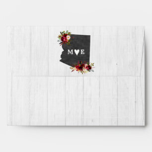 Arizona State Destination Rustic Wedding Monogram Envelopes