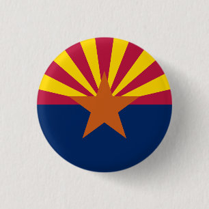 Arizona State Flag 1 Inch Round Button