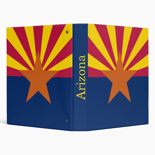 Arizona State Flag 3 Ring Binder (Background)