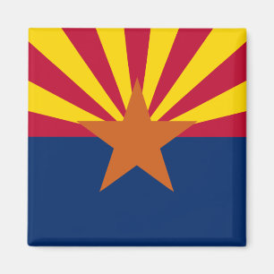 Arizona State Flag Carré Magnet