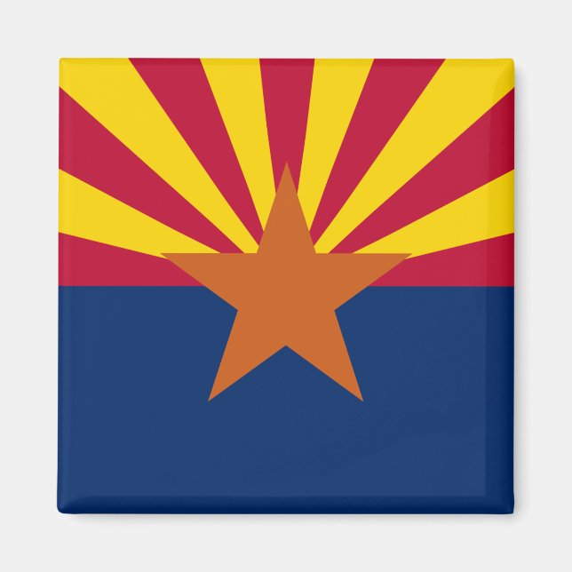 Arizona State Flag Carré Magnet (Devant)
