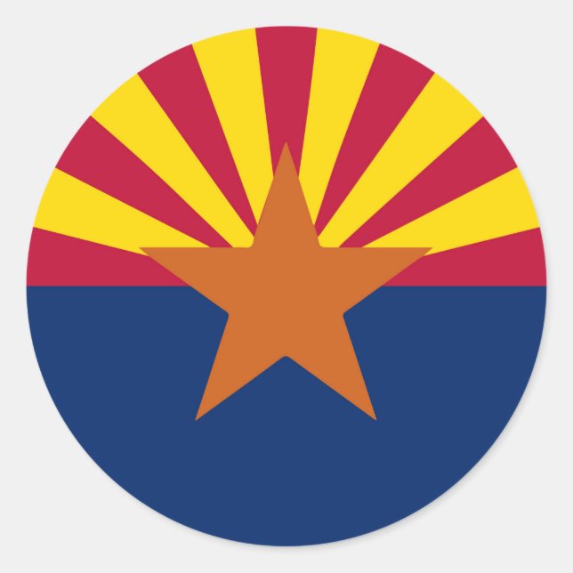 Arizona State Flag Classic Round Sticker (Front)
