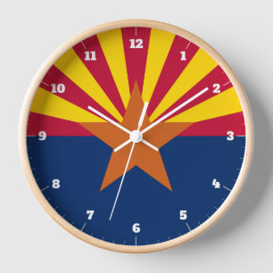 ARIZONA STATE FLAG CLOCK
