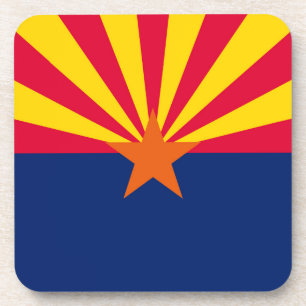 Arizona State Flag Design Coaster