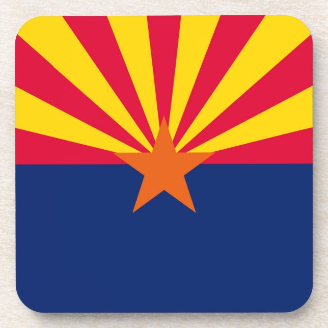 Arizona State Flag Design Coaster (Front)