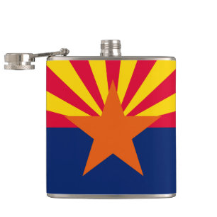 Arizona State Flag Design Hip Flask