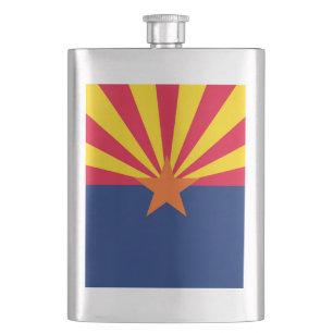 Arizona State Flag Design Hip Flask