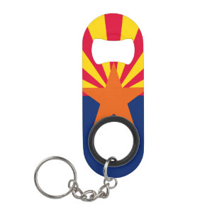 Arizona State Flag Design Keychain Bottle Opener