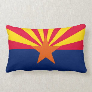 Arizona State Flag Design Lumbar Pillow