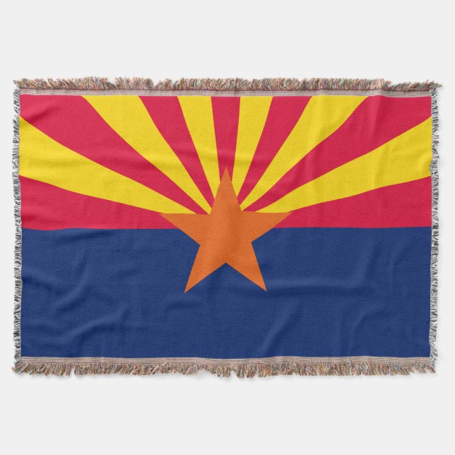 Arizona State Flag Design Throw Blanket (Front)