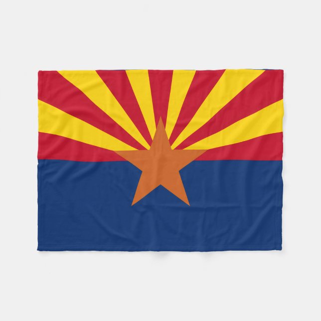 Arizona State  Flag Image Fleece Blanket (Front (Horizontal))